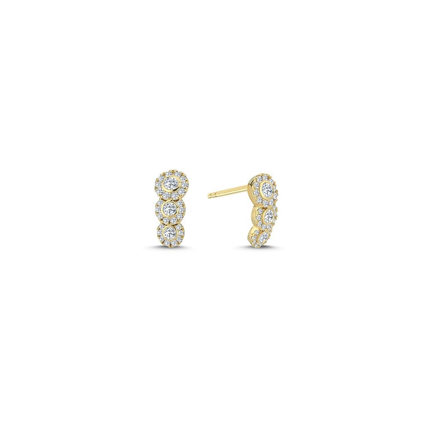 Dutchess diamantøreringe i 14 karat guld med 0,50 ct diamanter i rosetdesign fra Nuran.